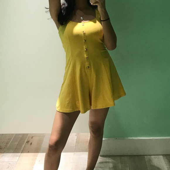 Forever 21 Yellow Flare Romper - Picture 1 of 6